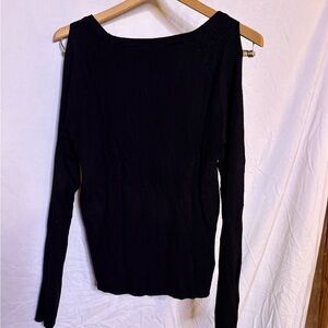 Divided Black Off-the-Shoulder Sweater